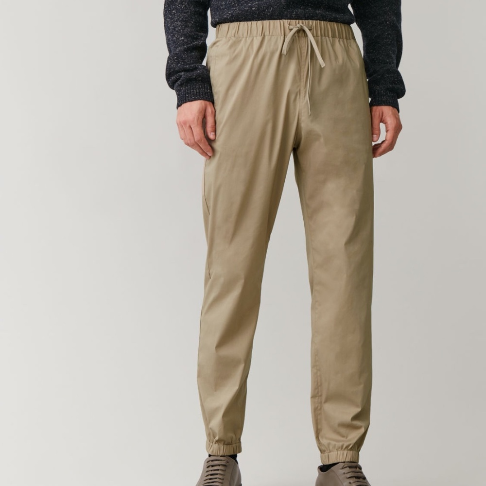 COS Relaxed Elasticated Pants - Cardboard, Small